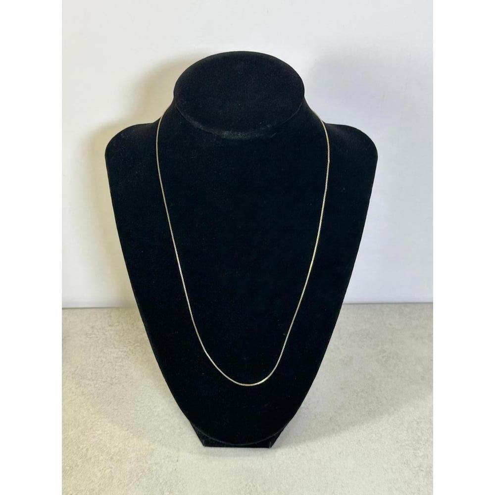 Vintage Sterling Silver Box Chain Necklace 19” Minimalist Layering